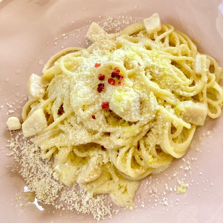 帆立のレモンクリームパスタ